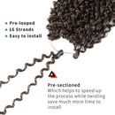 Passion Twist Hair - 18 Inch 2packs Ombre Brown Water Wave Crochet Braids Synthetic Braiding Hair Extensions (18 Inch (Pack of 2), T30)… Glinda