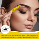 Surgical Tweezers for Ingrown Hair - Precision Sharp Needle Nose Pointed Tweezers for Splinters, Ticks & Glass Removal - Best for Eyebrow Hair, Facial Hair Removal (Yellow) Majestic Bombay