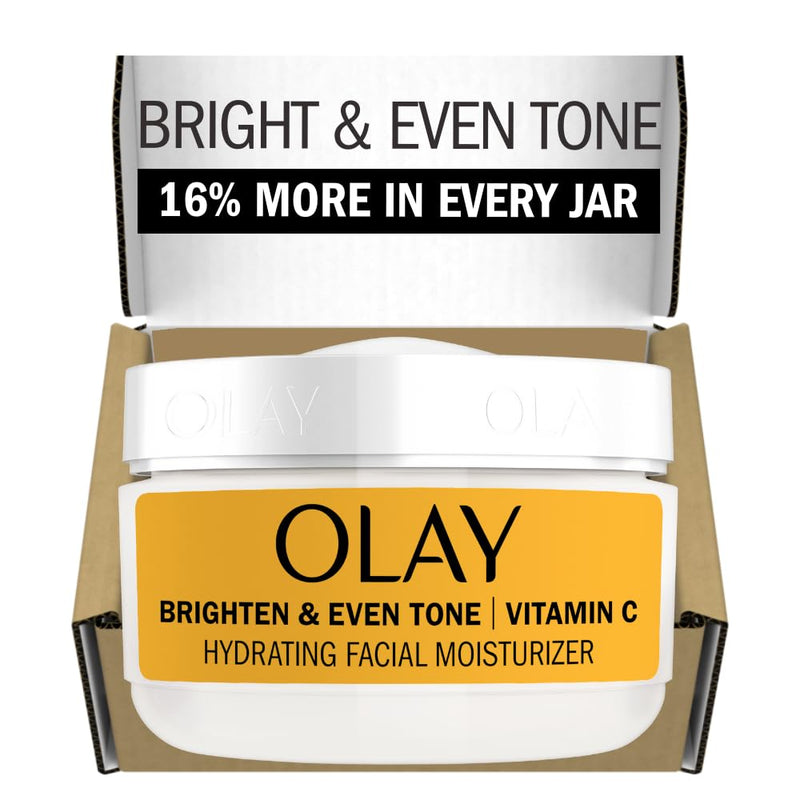 Olay Vitamin C Lightweight Face Moisturizer - Brighten - Even Tone - Hydrate - Lightweight Anti-Aging Cream for Dark Spots and Dry Skin, 1.7 oz - Infinity Warehouse