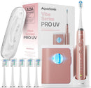 Vibe Series PRO – Ultra-Whitening Electric Toothbrush – 5 Modes & Smart Timers – UV Sanitizing Base – ADA Accepted (Optic White) Infinity Warehouse