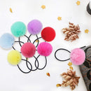 Pom Pom Hair Ties,MORGLES 16pcs Pom Pom Elastic Hair Ties Hair Pom Poms Fluffy Ponytail Holders PomPom Hair Band for Girls Toddlers Pigtail,8 Colors/2 inches MORGLES