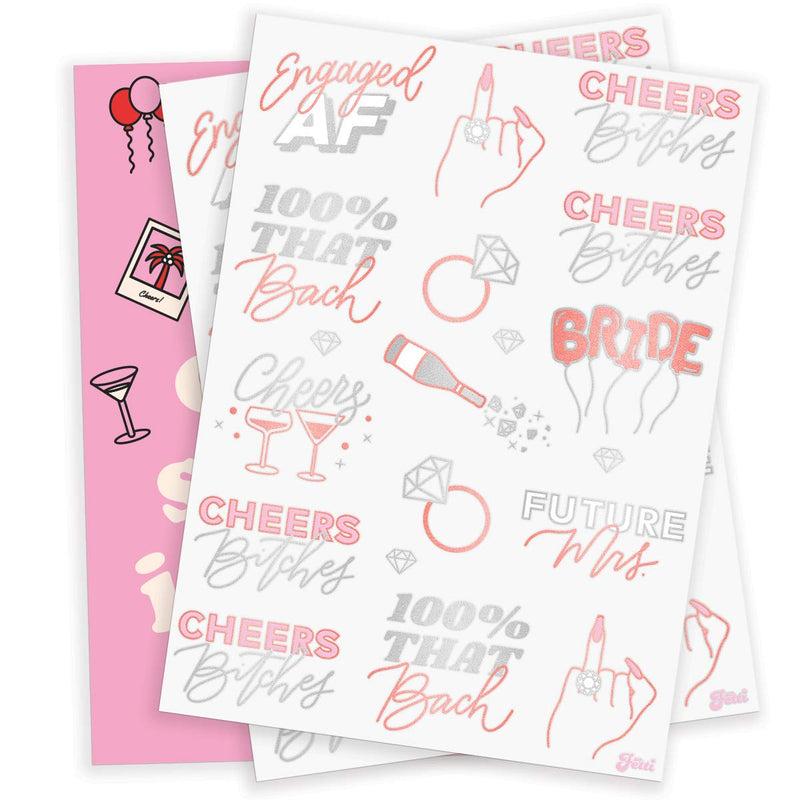 xo, Fetti Future Mrs + Cheers Tattoos - 30 Glitter Styles | Bachelorette Party Decoration, Bridesmaid Favor, Bride to Be Gift + Bridal Shower Supplies xo, Fetti