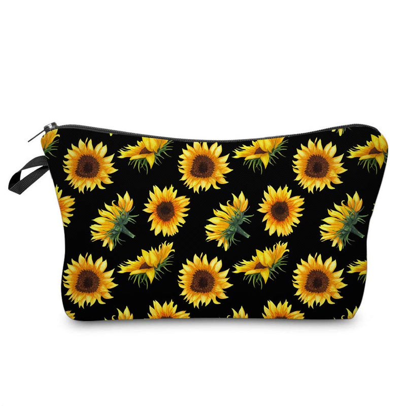 Cosmetic Bag for Women,Deanfun Sunflower Flowers Waterproof Makeup Bags Roomy Toiletry Pouch Travel Accessories Gifts 52355 Deanfun