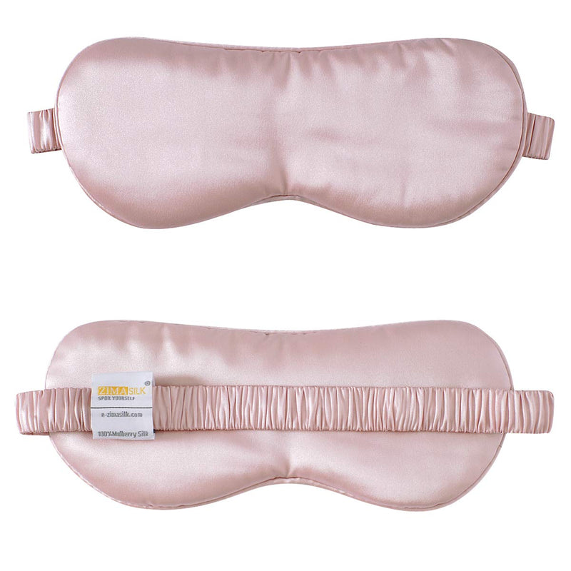 ZIMASILK 100% 22 Momme Pure Mulberry Silk Sleep Mask,Filled with 100% Mulberry Silk,Silk Wrapping Strap- Super Soft & Comfortable Sleep Eye Mask for Sleeping (Light Plum) ZIMASILK