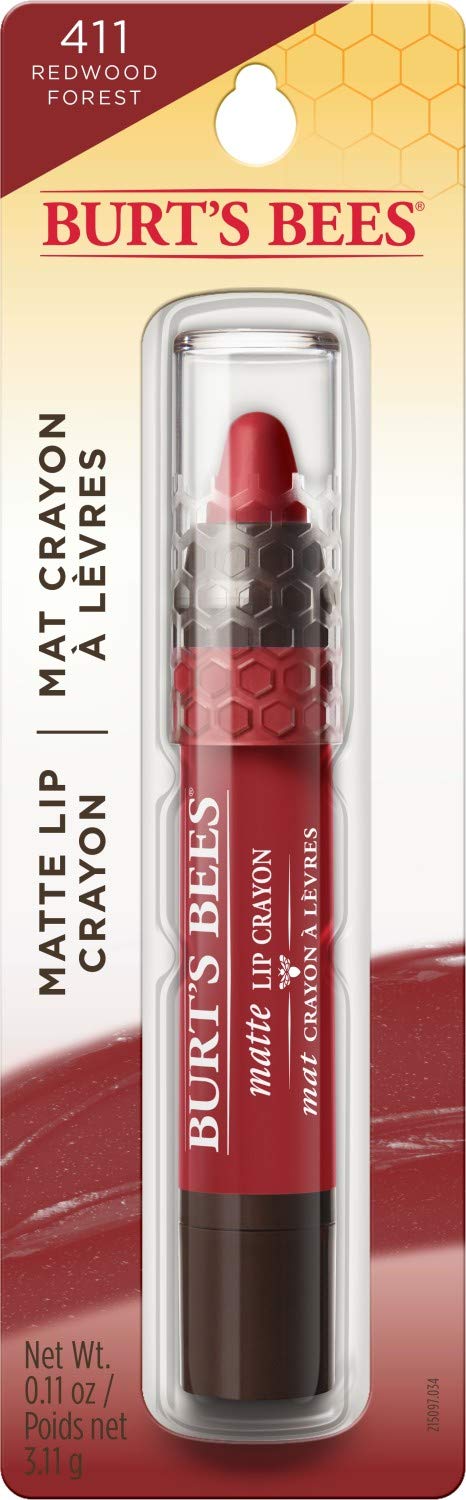 Burt's Bees 100% Natural Origin Moisturizing Matte Lip Crayon, Redwood Forest - 1 Crayon Burt's Bees