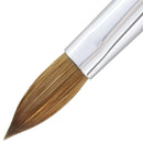 PANA USA Pure Kolinsky Hair Acrylic Nail Brush - Oval Crimped Mahogany Wood Handle (Size 12) PANA