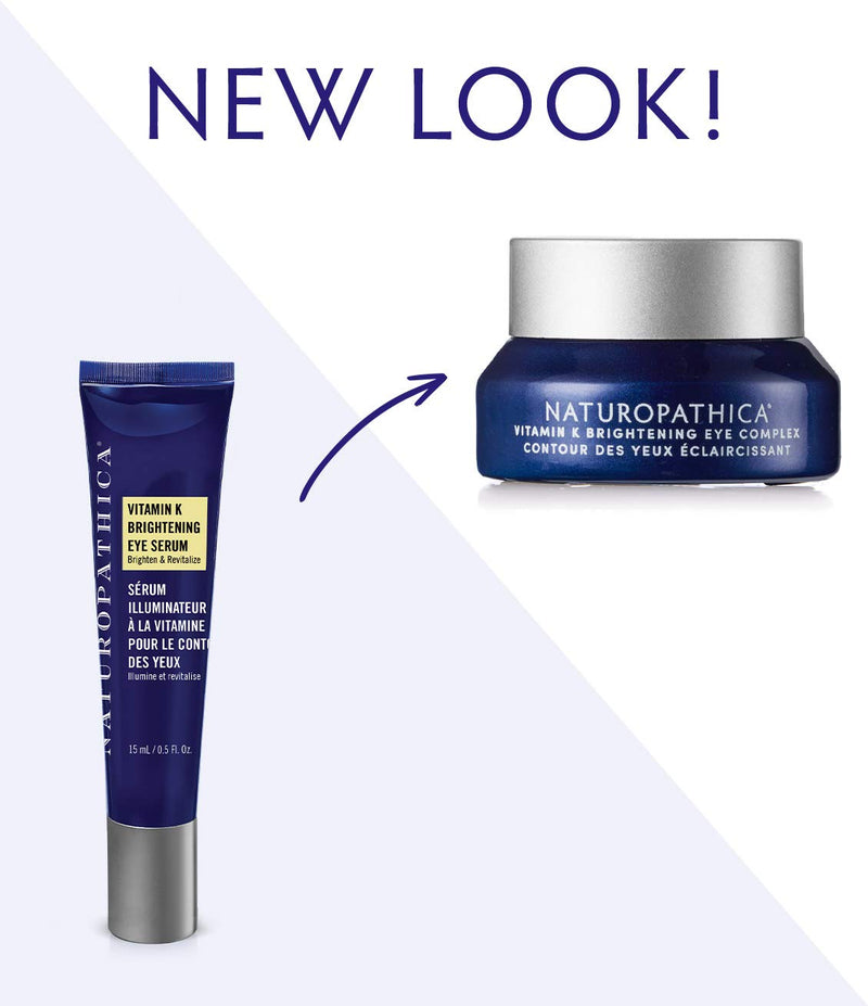 Naturopathica Vitamin K Brightening Eye Complex - Daily Brightening Eye Cream For Dark Circles - Vegan, Made in USA (0.5 oz) Naturopathica