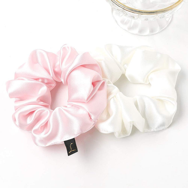 Silk Scrunchies Women Hair Ties - Ivyu Big Scrunchy Hair Bands Elastic Hair Accessories Soft Large Scrunchies For Vsco Girl Women Ivyu