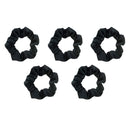 Kitsch Pro Satin Scrunchies, Softer than Silk, Hair Scrunchies for Frizz Prevention, Satin Hair Ties for Breakage Prevention and Gentle Style Preservation, Sleep and Night Scrunchie, 5 Pack, Black Kitsch