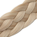 Braided Headband Hair Chunky Braided Headband Plaited Hair Band Wide Plaited Braids Elastic Stretch Braid Hairband Synthetic Hairpiece For Girls And Women (Large-five strands braided, 18/613) S-noilite