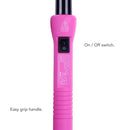Herstyler Grande Pink Curling Iron and V Comb Straightening Comb (Black) Set HerStyler