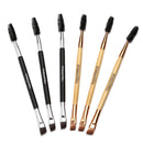 Wismee 6Pcs Eyebrow Brush Set Reusable Angled 2 in 1 Dual Ended For Eyebrow Lash Brush Spoolie Brush for Eye Brow Makeup Tool Kit (2 colors) Wismee