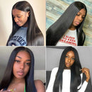 ISEE Hair 4x4 Lace Front Wigs Human Hair For Black Women Brazilian Straight Human Hair Lace Closure Wigs 180% Density Pre Plucked With Baby Hair Natural Color (24 Inch, Straight Human Hair Wigs) ISEE Store