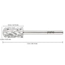 USA Pana 3/32" Safety Nail Carbide - Smooth Round Top Large Barrel Head for Electric Dremel Drill Machine - Grit Size: (5XC to Extra Fine) (5X Coarse, Large Barrel - Silver) PANA