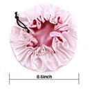 Sent Hair Kids Satin Bonnet Sleeping Cap Adjustable Sleep Bonnet with Drawstring Reversible Night Caps for Kids Child Baby Toddler Sleep Cap Double Layer (Light Pink/Pink) sent hair