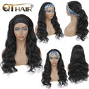 QTHAIR 14A Body Wave Headband Human Hair Wig Glueless None Lace Front Wig Brizilian Virgin Hair Wear and Go Wig for Black Women 150% Density QTHAIR Store