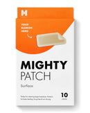 Mighty Patch Surface from Hero Cosmetics - Hydrocolloid Acne Pimple Patch for Large Zit Breakouts, Spot Treatment Stickers for Body, Cheek, Forehead, and Chin, Vegan and Cruelty Free (10 Count) Mighty Patch