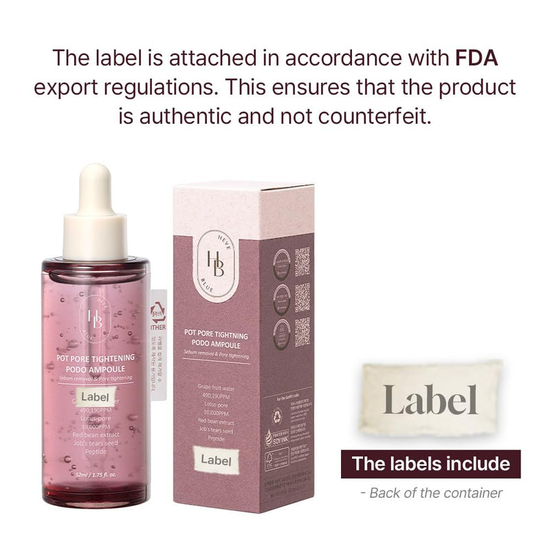 Pot Pore Tightening Podo Ampoule - Pore Tightening, Korean Skincare, Hypoallergenic, Moisturizing, Pore Care, Face Serum, Skin Density Improvement, Skin Elasticity, Mother's Day Gift Infinity Warehouse