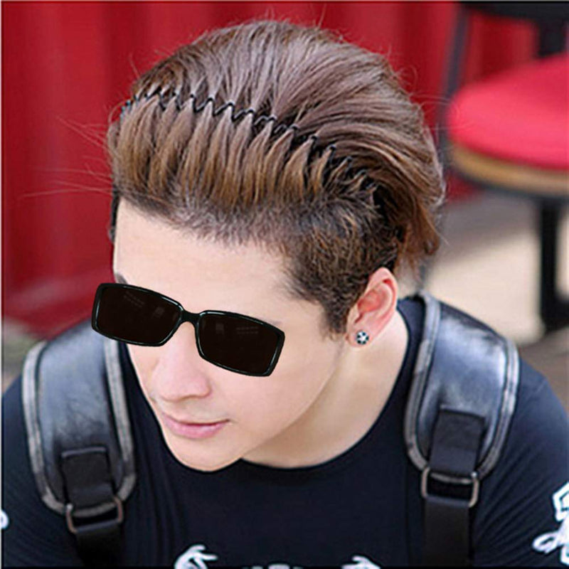 XINGZHE Fashion Hair Bands Men Women, Metal Headband for Mens Hair Band Outdoors Sports Headbands Womens Clip Ties Non Slip Smooth Elastic With Teeth Comb Unisex Hairband Accessories Beauty Care 2 PCS XINGZHE