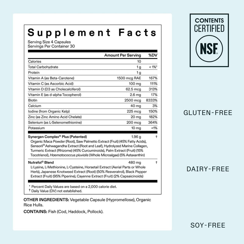 Nutrafol Women's Balance Hair Growth Supplements, Ages 45 and Up, Clinically Proven for Visibly Thicker Hair and Scalp Coverage, Dermatologist Recommended - 1 Month Supply Infinity Warehouse
