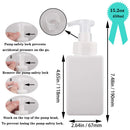 2 Pack Foaming Soap Dispenser 15oz Refillable Foam Liquid Hand Soap Empty Plastic Pump Bottle Container for Bathroom Vanities, Kitchen Sink, Hospital, Clinic - White 450ml WEIYON