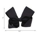5.5 Inch Grosgrain Hair Bow Clip For Woman And Girls (Black) Motique Accessories