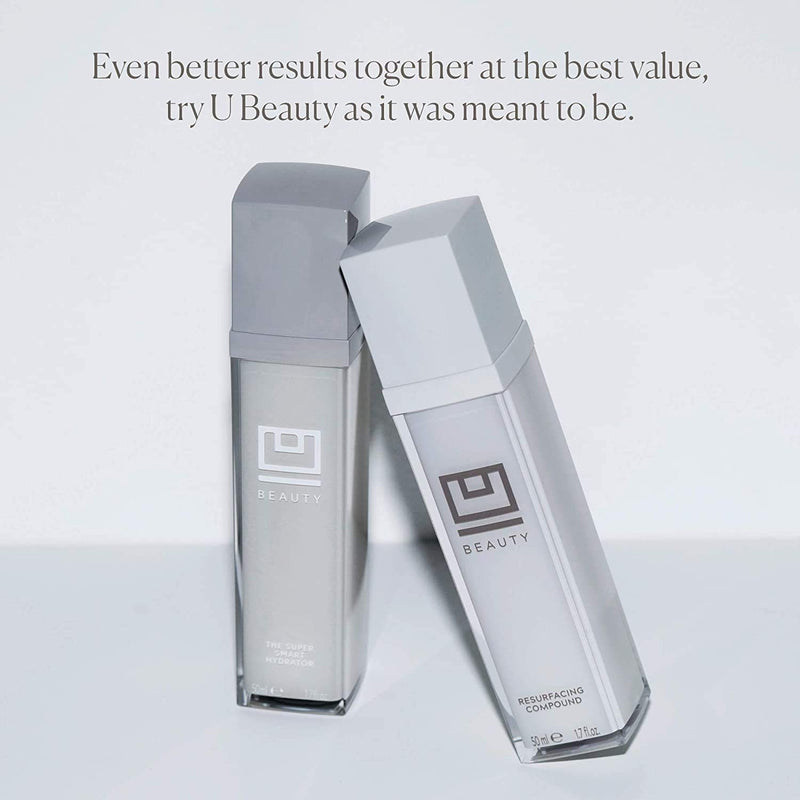 U Beauty 50 ml DUO Resurfacing Compound & SUPER Smart Serum with Vitamin C & E | Natural Facial Serum Best for Anti-Aging, Acne, Dry Skin, Wrinkles - (Set of 2) 50 ml / 1.7 fl.oz U Beauty Store