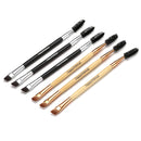 Wismee 6Pcs Eyebrow Brush Set Reusable Angled 2 in 1 Dual Ended For Eyebrow Lash Brush Spoolie Brush for Eye Brow Makeup Tool Kit (2 colors) Wismee