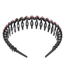 Yeshan Rhinestone and Crystal Headbands For Women with Teeth Comb, Non-slip Hard Plastic Headbands In Wave shape,Pack of 4 Yeshan