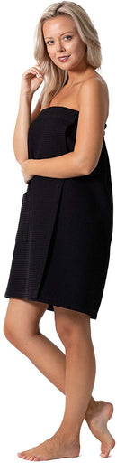 Quick Dry, Lightweight Waffle Spa/Bath Wrap with Adjustable Closure & Elastic Top Robe Direct