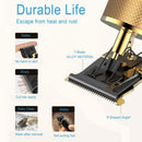 Hair Clippers for Men, Electric Pro Li Outliner Grooming Rechargeable Cordless Close Cutting T-Blade Trimmer for Men 0/1.5/3/6/9 mm Baldheaded Hair Clippers Zero Gapped Detail Beard Shaver (Gold) GOODAN