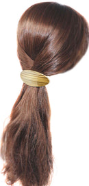 Parcelona French Oval Grey Beige Celluloid Acetate Automatic Hair Clip Barrette Parcelona