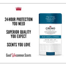 Cremo Blue Cedar & Cypress Anti-Perspirant & Deodorant, 2.65 Ounce Cremo
