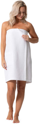 Quick Dry, Lightweight Waffle Spa/Bath Wrap with Adjustable Closure & Elastic Top Robe Direct