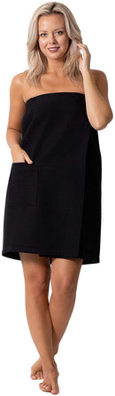 Quick Dry, Lightweight Waffle Spa/Bath Wrap with Adjustable Closure & Elastic Top Robe Direct