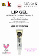 VARIETY SET OF 5 NK Hydrating Lip Gel - Vitamin E (Clear, Rosehip Oil, Bubble Gum, Cherry, Strawberry) NICKA K NEW YORK