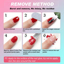Nail Polish Remover 3Pcs, Magic Soak-Off Gel Nail Polish Remover-Quick,Professional Nail Polish Remover for Natural, Gel Nails ONE1X