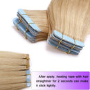 Wavy Tape in Hair Extensions 100% Human Hair Body Wave 14 inch Dark Black Long Soft Remy Hair Skin Weft Seamless Invisible Double Side Tape 20pcs/40g