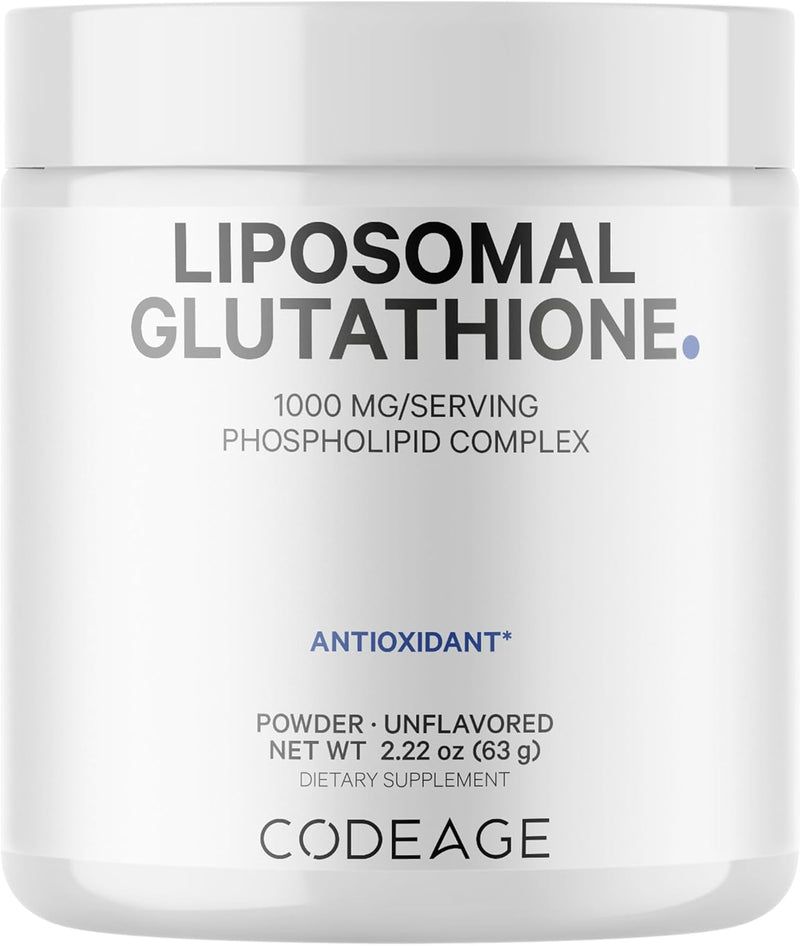 Codeage Liposomal Glutathione Supplement - Pure Reduced Setria L-Glutathione, Liposomal Delivery, Phospholipid Complex - Encapsulated Glutathione Powder Pills - Vegan, Non-GMO - 60 Capsules Infinity Warehouse