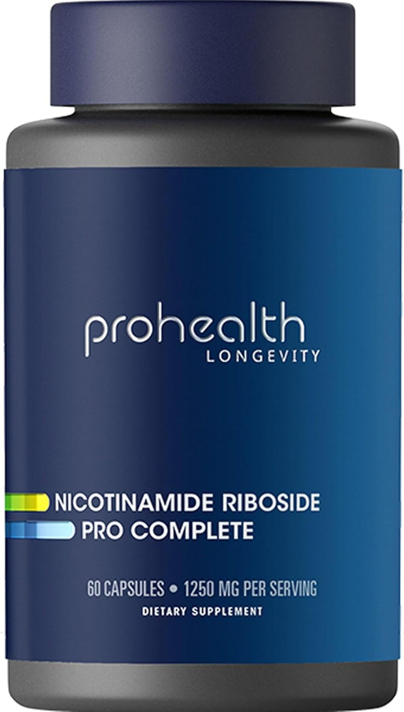 ProHealth Nicotinamide Riboside Pro Complete NAD+ Supplement. 500mg Patented Niagen NR (The Active Ingredient in NMN), Plus 250mg TMG, Plus 500mg Trans-Resveratrol. Equal to 690mg of NMN. 30 Servings Infinity Warehouse