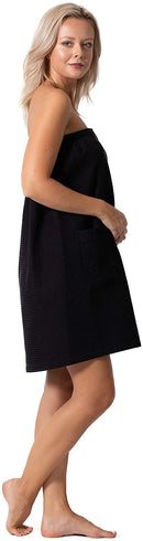 Quick Dry, Lightweight Waffle Spa/Bath Wrap with Adjustable Closure & Elastic Top Robe Direct