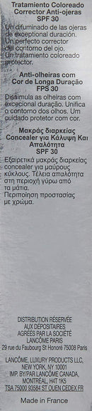 Lancome Effacernes Longue Tenue Softening Concealer SPF 30, No. 03 Beige Amber, 0.5 Ounce LANCOME PARIS