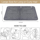 Sunland Microfiber Hair Towel Wrap for Women Super Absorbent Quick Dry Magic Hair Turban for Drying Long Hair Soft and Large 24 inch X 43 inch Grey SUNLAND