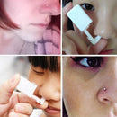 Nose Piercing Kit Nose Piercing Gun Disposable Safe Sterile Piercing Unit For Self Nose Studs Gold Color Piercing Gun Kit Tool Body Jewelry 1 Units (2mm White CZ-G201