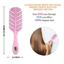 Wet Brush Go Green Hair Detangler Brush, Pale Pink, Exclusive Ultra-Soft IntelliFlex Bristles Glide Through Tangles with Ease for All Hair Types, No Split Ends and Pain-Free for Wet or Dry, 10.15" Wet Brush