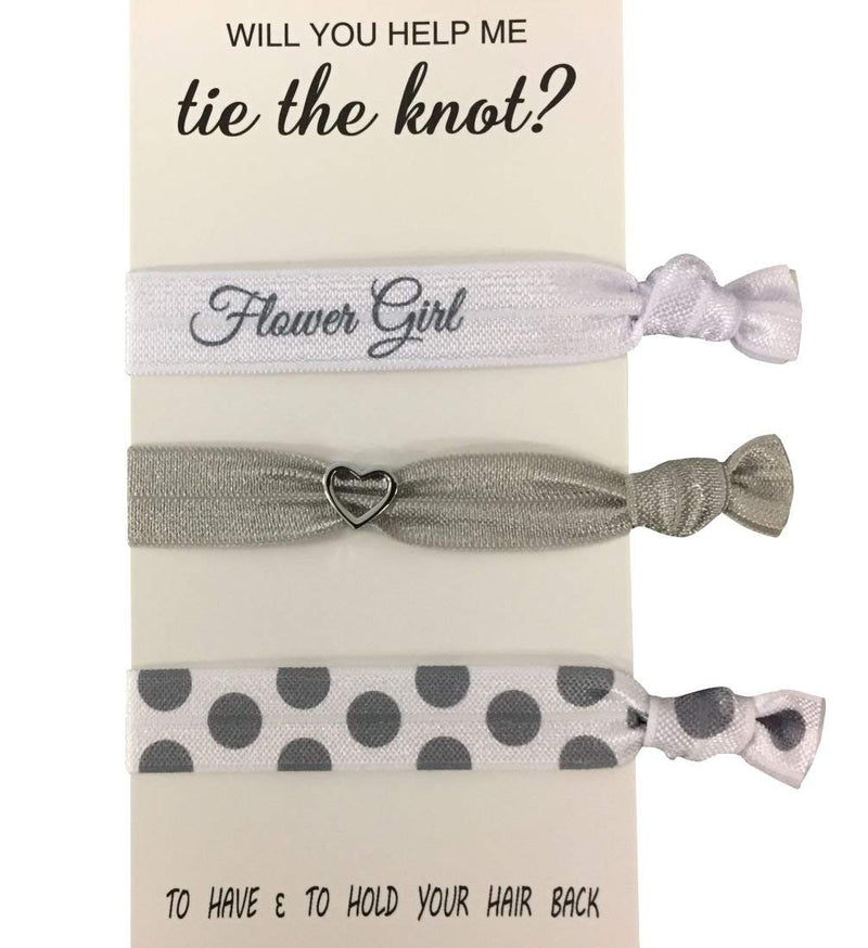 Flower Girl Gift, Flower Girl Hair Ties, Bridesmaid Jewelry Accessory- Gift for Flower Girls Infinity Collection