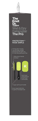 Conair The Knot Doctor for Premium Pro Detangling Brush for Wet or Dry Hair with Green Storage Case, Black Conair