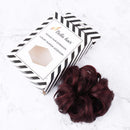 Bella Hair 100% Human Hair Scrunchies Messy Bun Hair Piece for Women Wavy Curly Up-Do Chignon Extensions (#99J Red Wine/#118 Burgundy)