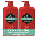 Old Spice Swagger 2-in-1 Shampoo and Conditioner Set for Men, Cedarwood Lime Scent, Get Up To 80% Fuller-Looking Hair, Barbershop Quality, 29.2 Fl Oz Each, 2 Pack Infinity Warehouse