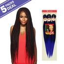 MULTI PACK DEALS! Outre Synthetic Hair Braids X-Pression Kanekalon 3X Pre Stretched Braid 52" (5-PACK, 350) x-pression